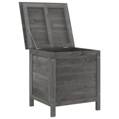 Tuinbox 50x49x56,5 cm massief vurenhout antracietkleurig - thumbnail