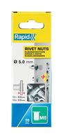 Rapid Blindklinkmoeren M5, 20 stuks + boor - 5000672 - 5000672 - thumbnail