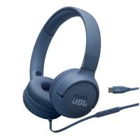 JBL Tune 520C Comfort Fit bedrade on-ear koptelefoon met microfoon, JBL Pure Bass-geluid, EQ-presets, USB-C-connectiviteit, opvouwbaar ontwerp en knoopresistente kabel, blauw - thumbnail