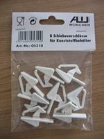 Alutec 05310 Schuifsluiting voor kunststof box Wit 8 stuk(s) - thumbnail