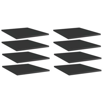 VidaXL Wandschappen 8 st 40x50x1,5 cm bewerkt hout hoogglans zwart VidaXL Wandschappen 8 st 40x50x1,5 cm bewerkt hout hoogglans zwart
