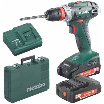 Metabo BS 18 L Quick Accu boorschroefmachine |18 Volt | 2 x 2,0 Ah Li-Power, SC 60 Plus | In Metabox - 602320500