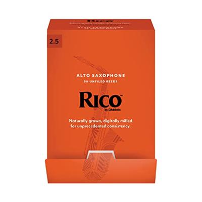 D&apos;Addario Woodwinds RJA0125-B50 Rico Altsaxofoonriet, 2.5, 50-Pack, Unfiled