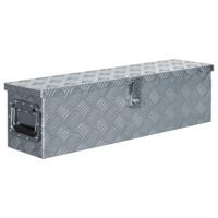 VidaXL Aluminium kist 80,5x22x22 cm zilverkleurig - thumbnail