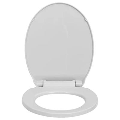Toiletbril soft-close en quick-release ovaal lichtgrijs - thumbnail