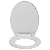Toiletbril soft-close en quick-release ovaal lichtgrijs - thumbnail