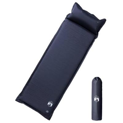 VidaXL Kampeermatras met kussen zelfopblazend 1-persoons grijs VidaXL Kampeermatras met kussen zelfopblazend 1-persoons grijs