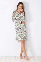 Creme wit nachthemd met grafisch patroon Hajo - thumbnail