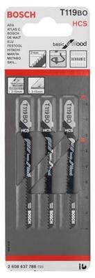 Bosch Accessoires Decoupeerzaagblad T 119 BO Basic for Wood 3st - 2608637788