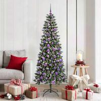 VidaXL Kunstkerstboom met 300 led groen 180 cm pvc en plastic en staal - thumbnail
