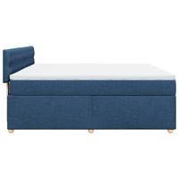 Boxspring met matras stof blauw 80x200 cm - thumbnail