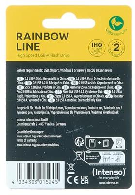 Intenso Rainbow Line USB-stick 32 GB Transparant 3502480 USB-A 2.0
