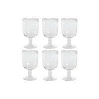 Set van bekers Home ESPRIT Transparant Kristal 300 ml 8 x 8 x 14 cm (6 Stuks) - thumbnail