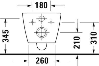 Duravit ME by Starck wandcloset diespoel rimless met hygieneglaze 37x54cm glans wit 2584092000