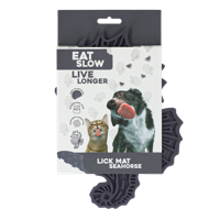 Eat Slow Live Longer Lick Mat Seahorse Grijs - thumbnail