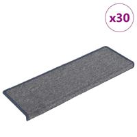 VidaXL Trapmatten 30 st 65x21x4 cm lichtgrijs en blauw met rechthoekige rand - thumbnail