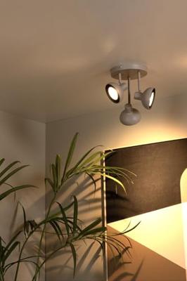 Lucide SENSAS - Plafondspot - Ø 25,8 cm - 3xGU10 (ES111) - Beige