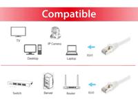 Equip 605519 RJ45 Netwerkkabel, patchkabel CAT 6 S/FTP 20.00 m Wit Vergulde steekcontacten 1 stuk(s) - thumbnail
