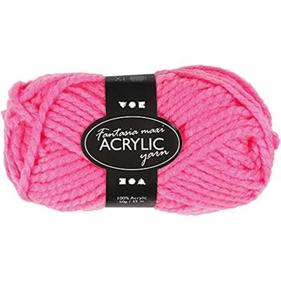 Creativ Company Acrylgaren neon - neon roze, 50gr