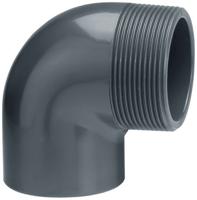 Europond Knie 90° Lijmverbinding/Buitendraad - 50mm x 1½" PVC voor Duurzame Vijverconstructie - thumbnail