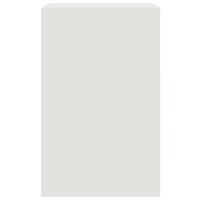 Nachtkastje 34,5x39x62 cm staal wit - thumbnail