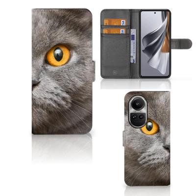 Telefoonhoesje | Met pasjeshouder | OPPO Reno10 | 10 Pro Britse Korthaar Telefoonhoesje | Met pasjeshouder | OPPO Reno10 | 10 Pro Britse Korthaar