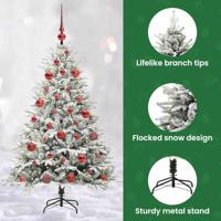 VidaXL Artificial pre-lit kerstboom met ballenset groen 150 cm - thumbnail