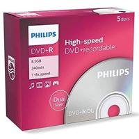 Philips Dvd+R Double Layer 8,5Gb 8Xspeed Jewel Case 5 Stk - thumbnail