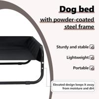 VidaXL Hondenbed zwart 75 x 75 x 30 cm staal - thumbnail