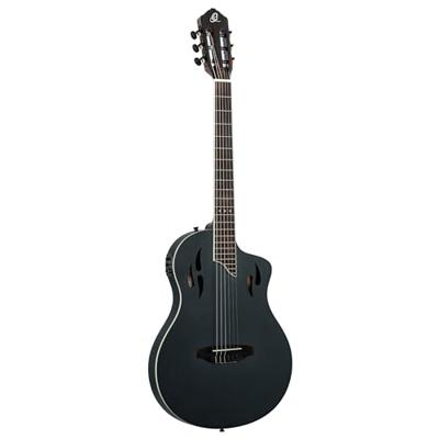 Ortega RTPSTD-SBK TourPlayer Series Standard Satin Black elektrisch-akoestische klassieke gitaar met gigbag