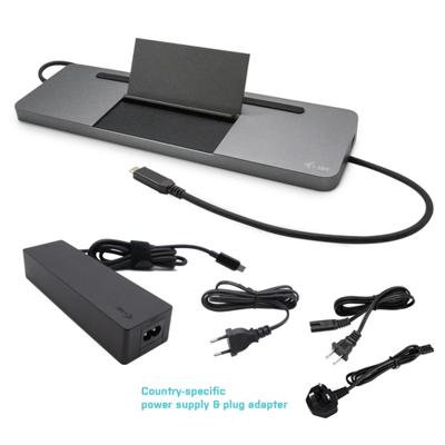I-tec Metal SB-C Ergonomic 4K 3x Display Docking Station with Power Delivery 85 W + Universal Charge