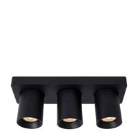 Lucide NIGEL - Plafondspot - LED Dim to warm - GU10 - 3x5W 2200K/3000K - Zwart - thumbnail