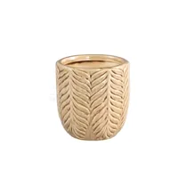 PTMD Bloempot Jux Leaf Bruin Ø10cm - thumbnail