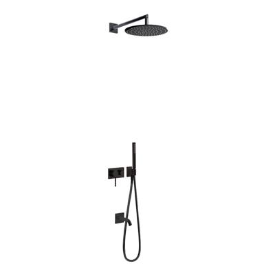 Regendouche set Tres 3V | Inbouw | Mengkraan | 3-weg | Rond | Zwart mat Regendouche set Tres 3V | Inbouw | Mengkraan | 3-weg | Rond | Zwart mat