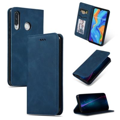Retro huid voelen Business magnetische horizontale Flip lederen case voor Huawei P30 Lite (marineblauw) Retro huid voelen Business magnetische horizontale Flip lederen case voor Huawei P30 Lite (marineblauw)