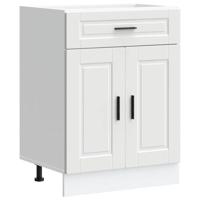 Keuken onderkast "Porto" bewerkt hout wit - thumbnail