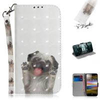 3D-schilderij patroon gekleurde tekening horizontale Flip lederen draagtas met houder & kaartsleuven & portemonnee voor Sony Xperia L3 (PUG) - thumbnail