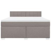 Boxspring met matras stof taupe 180x200 cm - thumbnail