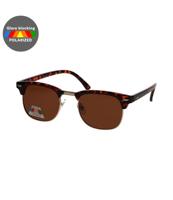 Spectrum polarized zonnebril club vierkant havana goud bruin unisex - thumbnail