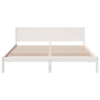Bedframe Wit 200 x 200 cm Massief grenenhout - thumbnail