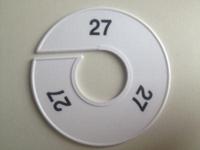 Maatring 11cm wit/zwart 27 - thumbnail