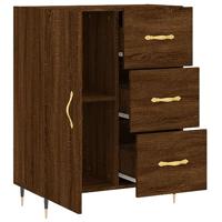 Dressoir 69,5x34x90 cm bewerkt hout bruineikenkleurig - thumbnail