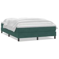 Boxspring met matras fluweel donkergroen 140x210 cm - thumbnail