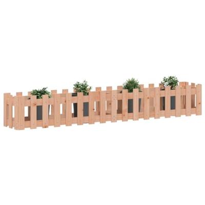 VidaXL Plantenbak verhoogd hekontwerp 200x30x30 cm massief douglashout