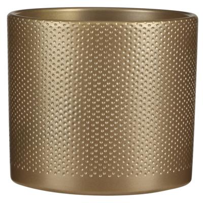 Mica Decorations bloempot Era rond 19,5x17,5cm goud reliëf