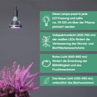 Venso Kweeklamp 130 mm 230 V E27 18 W Magenta Reflector 1 stuk(s) - thumbnail