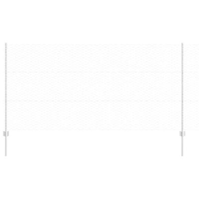 VidaXL Hek met paal zilver 1,2 x 25 m staal