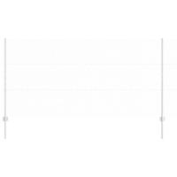 VidaXL Hek met paal zilver 1,2 x 10 m staal - thumbnail