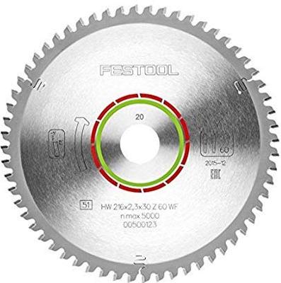 Festool Accessoires Speciaal-zaagblad 216x2,3x30 WZ/FA60 - 500123 Festool Accessoires Speciaal-zaagblad 216x2,3x30 WZ/FA60 - 500123