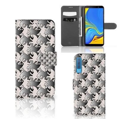 Samsung Galaxy A7 (2018) | Telefoonhoesje | Met pasjeshouder | Salamander Grey Samsung Galaxy A7 (2018) | Telefoonhoesje | Met pasjeshouder | Salamander Grey